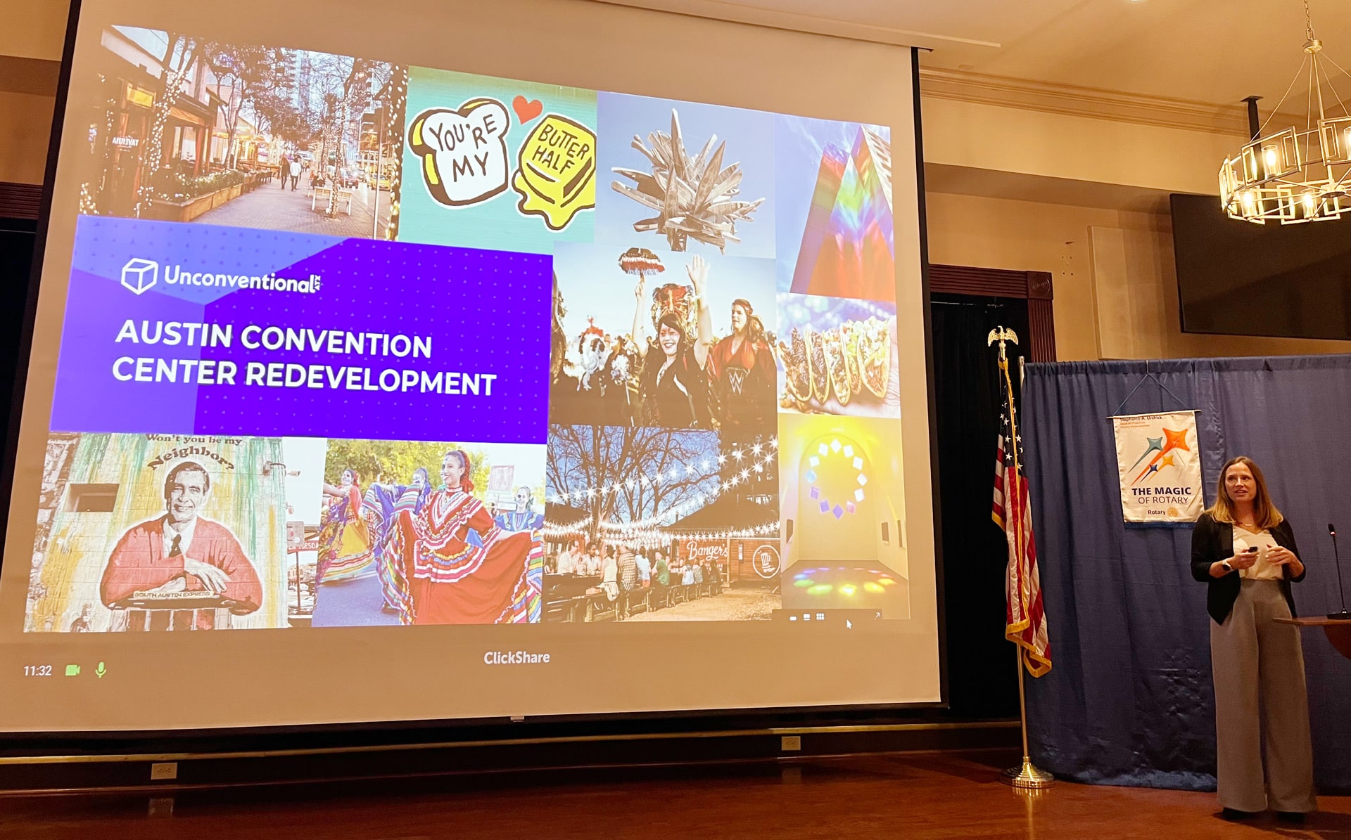 Acting Deputy Director Katy Zamesnik presented to the Austin Rotary Club on June 24, 2025.
